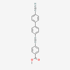 molecular formula C24H16O2 B12535300 Methyl 4-[(4'-ethynyl[1,1'-biphenyl]-4-yl)ethynyl]benzoate CAS No. 827028-01-3