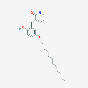 molecular formula C25H37NO3 B12535303 3-{[5-(Dodecyloxy)-2-hydroxyphenyl]methyl}-1-methylpyridin-2(1H)-one CAS No. 672939-87-6