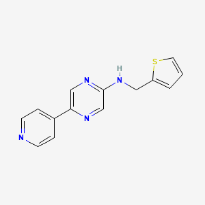 molecular formula C14H12N4S B12535319 Pyrazinamine, 5-(4-pyridinyl)-N-(2-thienylmethyl)- CAS No. 821783-98-6