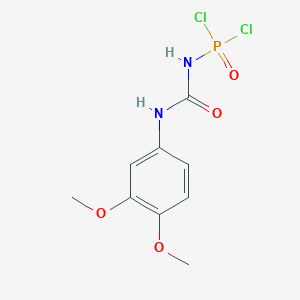 molecular formula C9H11Cl2N2O4P B12535324 Phosphoramidic dichloride, [[(3,4-dimethoxyphenyl)amino]carbonyl]- CAS No. 651731-57-6