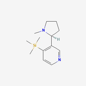 molecular formula C13H22N2Si B12535360 Pyridine, 3-[(2S)-1-methyl-2-pyrrolidinyl]-4-(trimethylsilyl)- CAS No. 852238-98-3