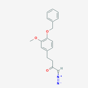 molecular formula C18H18N2O3 B12535373 4-[4-(Benzyloxy)-3-methoxyphenyl]-1-diazoniobut-1-en-2-olate CAS No. 653579-83-0