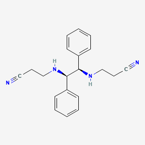 molecular formula C20H22N4 B12535391 3-[[(1R,2R)-2-(2-cyanoethylamino)-1,2-diphenylethyl]amino]propanenitrile CAS No. 664345-36-2