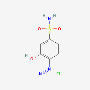 molecular formula C6H6ClN3O3S B12535499 2-Hydroxy-4-sulfamoylbenzene-1-diazonium chloride CAS No. 799767-11-6