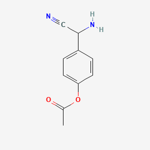 molecular formula C10H10N2O2 B12535510 4-[Amino(cyano)methyl]phenyl acetate CAS No. 777049-67-9