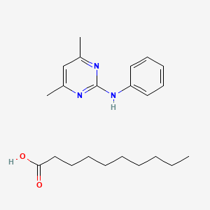 molecular formula C22H33N3O2 B12535518 Decanoic acid--4,6-dimethyl-N-phenylpyrimidin-2-amine (1/1) CAS No. 765303-86-4