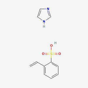 molecular formula C11H12N2O3S B12535534 2-ethenylbenzenesulfonic acid;1H-imidazole CAS No. 652129-52-7