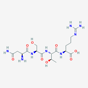 molecular formula C17H32N8O8 B12535537 L-Asparaginyl-L-seryl-L-threonyl-N~5~-(diaminomethylidene)-L-ornithine CAS No. 671185-38-9
