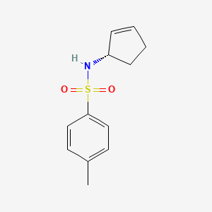 molecular formula C12H15NO2S B12535541 N-[(1S)-Cyclopent-2-en-1-yl]-4-methylbenzene-1-sulfonamide CAS No. 870610-78-9