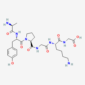 molecular formula C27H41N7O8 B12535574 L-Alanyl-L-tyrosyl-L-prolylglycyl-L-lysylglycine CAS No. 674781-36-3