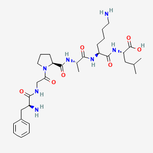 molecular formula C31H49N7O7 B12535621 L-Phenylalanylglycyl-L-prolyl-L-alanyl-L-lysyl-L-leucine CAS No. 870190-39-9