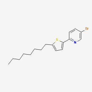 molecular formula C17H22BrNS B12535647 5-Bromo-2-(5-octylthiophen-2-YL)pyridine CAS No. 821782-21-2