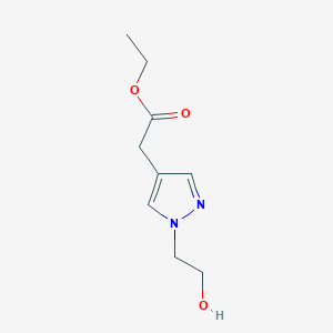 molecular formula C9H14N2O3 B12535695 Ethyl [1-(2-hydroxyethyl)-1H-pyrazol-4-yl]acetate CAS No. 827596-95-2