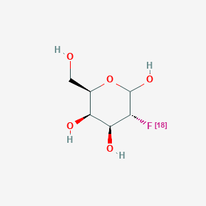 molecular formula C6H11FO5 B1253572 2-deoxy-2-((18)F)fluoro-D-galactopyranose 