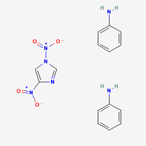 molecular formula C15H16N6O4 B12535728 Aniline;1,4-dinitroimidazole CAS No. 664992-82-9