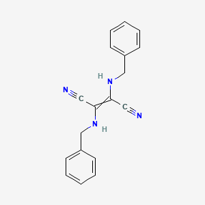 molecular formula C18H16N4 B12535754 2,3-Bis(benzylamino)but-2-enedinitrile CAS No. 674780-13-3