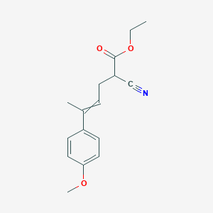 molecular formula C16H19NO3 B12535783 Ethyl 2-cyano-5-(4-methoxyphenyl)hex-4-enoate CAS No. 654640-22-9