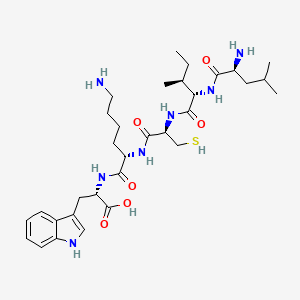 molecular formula C32H51N7O6S B12535816 L-Leucyl-L-isoleucyl-L-cysteinyl-L-lysyl-L-tryptophan CAS No. 652143-26-5