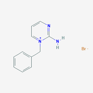 molecular formula C11H12BrN3 B12535837 2-Amino-1-benzylpyrimidin-1-ium bromide CAS No. 652152-17-5