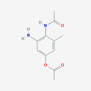 molecular formula C11H14N2O3 B12535847 4-Acetamido-3-amino-5-methylphenyl acetate 