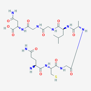 molecular formula C27H46N10O11S B12535916 L-Glutaminyl-L-cysteinylglycyl-L-alanyl-L-leucylglycylglycyl-L-asparagine CAS No. 652143-25-4