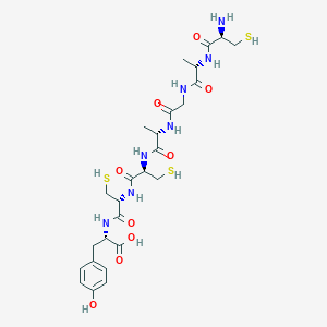 molecular formula C26H39N7O9S3 B12535968 L-Cysteinyl-L-alanylglycyl-L-alanyl-L-cysteinyl-L-cysteinyl-L-tyrosine CAS No. 660833-79-4