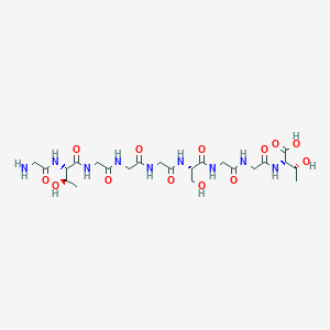 molecular formula C23H39N9O13 B12535969 Glycyl-L-threonylglycylglycylglycyl-L-serylglycylglycyl-L-threonine CAS No. 670225-83-9