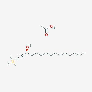 molecular formula C20H40O3Si B12535985 acetic acid;(3R)-1-trimethylsilylpentadec-1-yn-3-ol CAS No. 651718-21-7