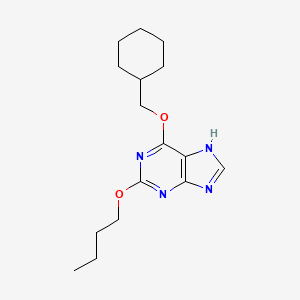 molecular formula C16H24N4O2 B12535990 2-butoxy-6-(cyclohexylmethoxy)-7H-purine CAS No. 651733-92-5