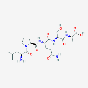 molecular formula C22H38N6O8 B12536002 L-Leucyl-L-prolyl-L-glutaminyl-L-seryl-L-alanine CAS No. 821772-85-4