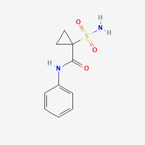 molecular formula C10H12N2O3S B12536037 N-Phenyl-1-sulfamoylcyclopropane-1-carboxamide CAS No. 669008-36-0