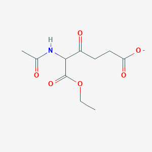 molecular formula C10H14NO6- B12536065 Ethyl N-acetyl-6-oxido-3,6-dioxonorleucinate CAS No. 652151-56-9