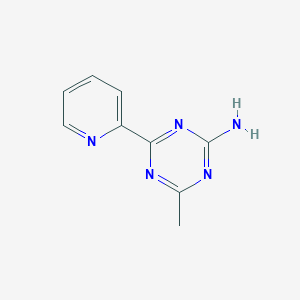 molecular formula C9H9N5 B12536075 4-Methyl-6-(pyridin-2-yl)-1,3,5-triazin-2-amine CAS No. 657411-85-3