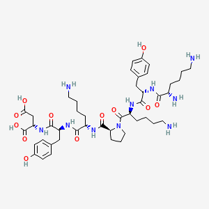 molecular formula C45H68N10O12 B12536149 L-Lysyl-L-tyrosyl-L-lysyl-L-prolyl-L-lysyl-L-tyrosyl-L-aspartic acid CAS No. 675108-62-0