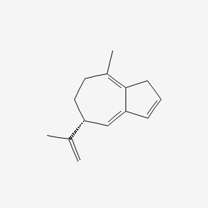 molecular formula C14H18 B12536151 (5R)-8-Methyl-5-(prop-1-en-2-yl)-1,5,6,7-tetrahydroazulene CAS No. 821777-96-2