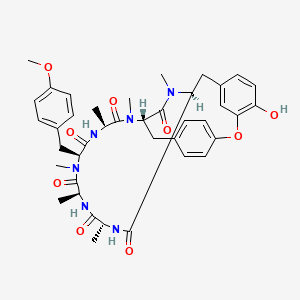 (1S,4R,7S,10S,13S,16S)-24-hydroxy-10-[(4-methoxyphenyl)methyl]-4,7,9,13,15,29-hexamethyl-22-oxa-3,6,9,12,15,29-hexazatetracyclo[14.12.2.218,21.123,27]tritriaconta-18,20,23,25,27(31),32-hexaene-2,5,8,11,14,30-hexone