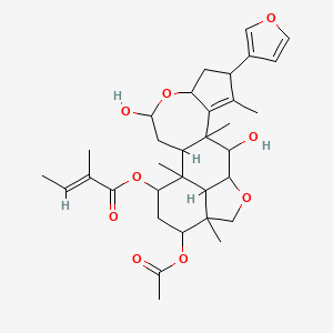 [17-acetyloxy-8-(furan-3-yl)-4,12-dihydroxy-1,9,11,16-tetramethyl-5,14-dioxapentacyclo[11.6.1.02,11.06,10.016,20]icos-9-en-19-yl] (E)-2-methylbut-2-enoate