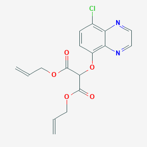 molecular formula C17H15ClN2O5 B12536244 Propanedioic acid, [(8-chloro-5-quinoxalinyl)oxy]-, di-2-propenyl ester CAS No. 724746-92-3