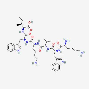 molecular formula C45H66N10O7 B12536293 L-Isoleucine, L-lysyl-L-tryptophyl-L-valyl-L-lysyl-L-tryptophyl- CAS No. 678967-46-9