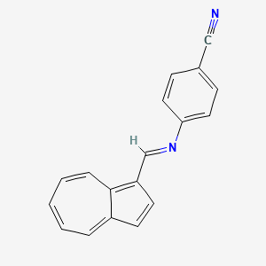 molecular formula C18H12N2 B12536319 Benzonitrile, 4-[(1-azulenylmethylene)amino]- CAS No. 652142-30-8
