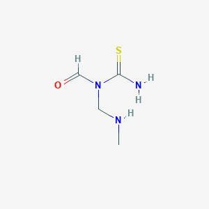 molecular formula C4H9N3OS B12536372 N-Carbamothioyl-N-[(methylamino)methyl]formamide CAS No. 688299-61-8