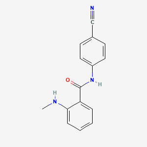 molecular formula C15H13N3O B12536434 N-(4-cyanophenyl)-2-(methylamino)benzamide CAS No. 712309-26-7