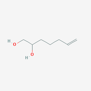 molecular formula C7H14O2 B12536443 Hept-6-ene-1,2-diol CAS No. 674776-23-9
