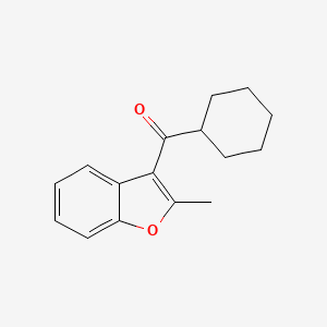 molecular formula C16H18O2 B12536462 Cyclohexyl(2-methylbenzofuran-3-yl)methanone CAS No. 722547-42-4