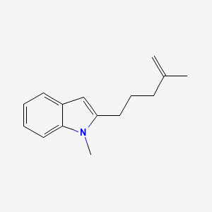 molecular formula C15H19N B12536483 1-Methyl-2-(4-methylpent-4-en-1-yl)-1H-indole CAS No. 683800-05-7