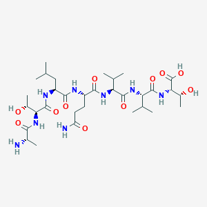 molecular formula C32H58N8O11 B12536489 L-Alanyl-L-threonyl-L-leucyl-L-glutaminyl-L-valyl-L-valyl-L-threonine CAS No. 652995-22-7