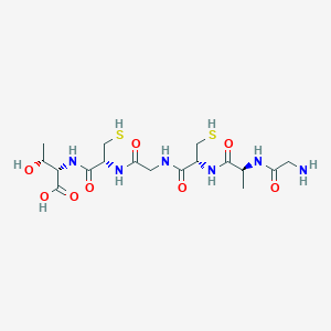 molecular formula C17H30N6O8S2 B12536521 Glycyl-L-alanyl-L-cysteinylglycyl-L-cysteinyl-L-threonine CAS No. 661480-06-4