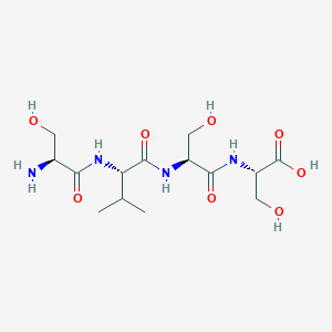 molecular formula C14H26N4O8 B12536541 L-Seryl-L-valyl-L-seryl-L-serine CAS No. 798540-64-4