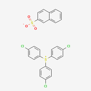 molecular formula C28H19Cl3O3S2 B12536626 Tris(4-chlorophenyl)sulfanium naphthalene-2-sulfonate CAS No. 709037-31-0