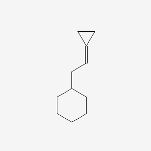 molecular formula C11H18 B12536654 Cyclohexane, (2-cyclopropylideneethyl)- CAS No. 675202-27-4